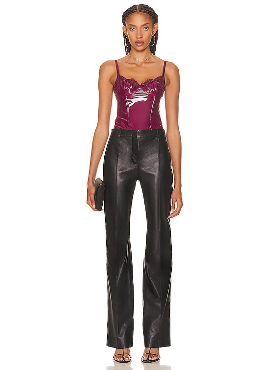 fleur du mal PVC and Frankie Lace Bodysuit in Black. - size XS (also in S)  - Yahoo Shopping