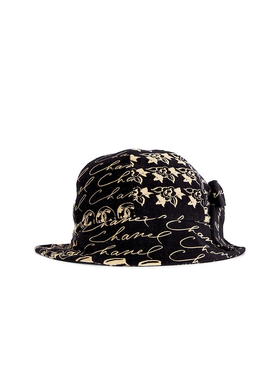 FWRD Renew Chanel Bucket Hat in Black | FWRD