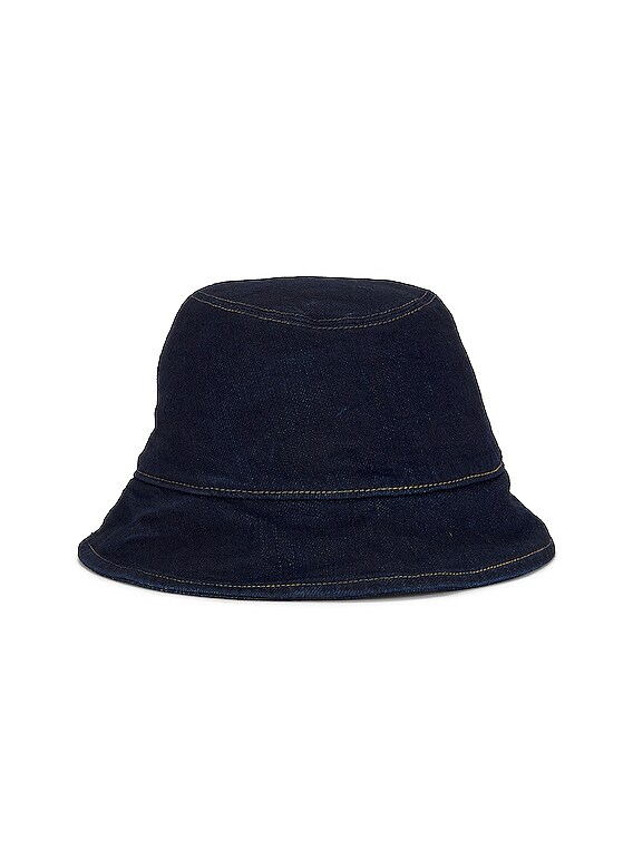 FWRD Renew Celine Denim Bucket Hat in Dark Blue | FWRD display picture 3