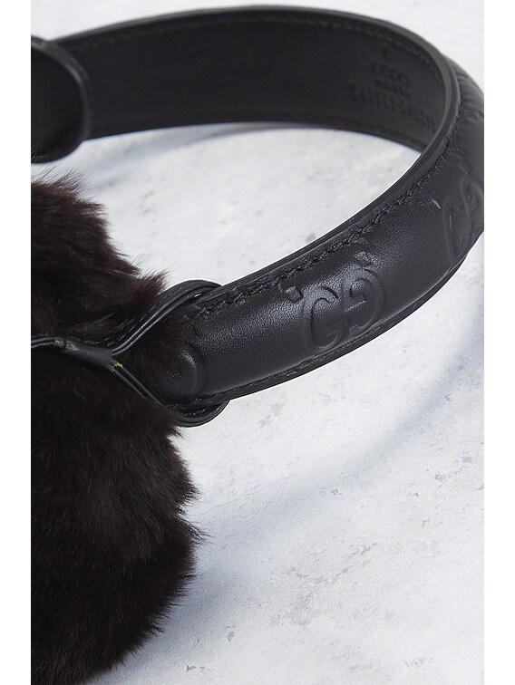 FWRD Renew Gucci Earmuffs in Black | FWRD
