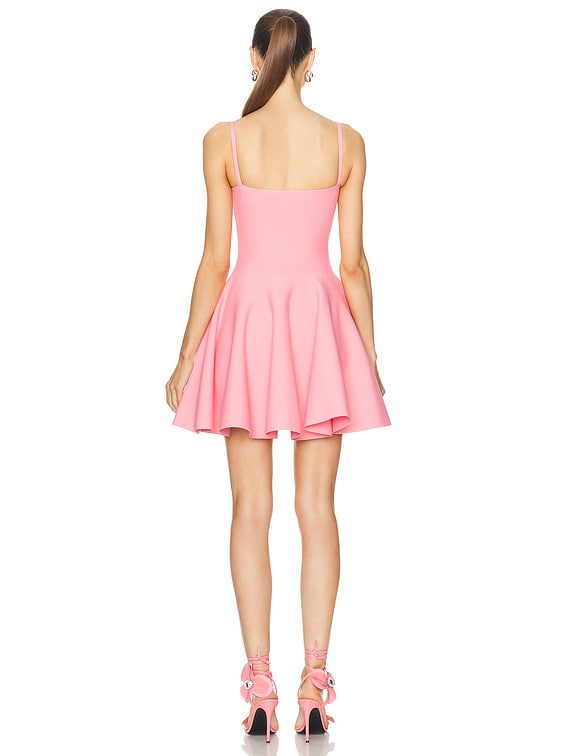 ワンピース LOEWE Fluo Green Leather Mini Dress LOEWE silk-blend Dress | Green | FARFETCH