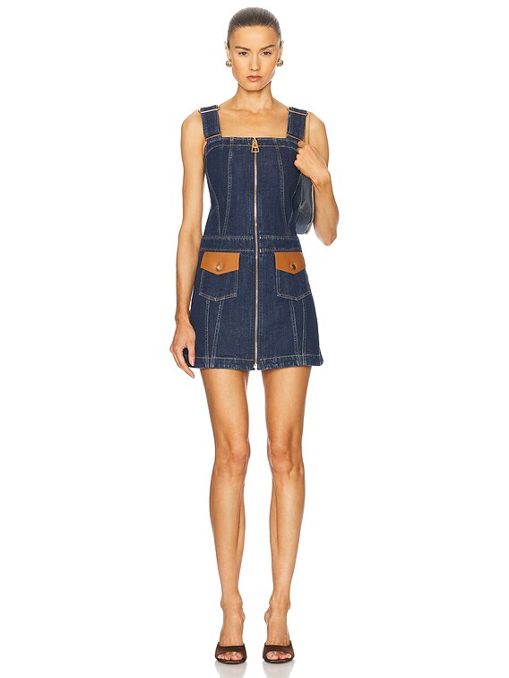 knee length dresses for ladies Louis Vuitton Since 1854 Navy Silk Mini Dress with White Monogram and   Sellier