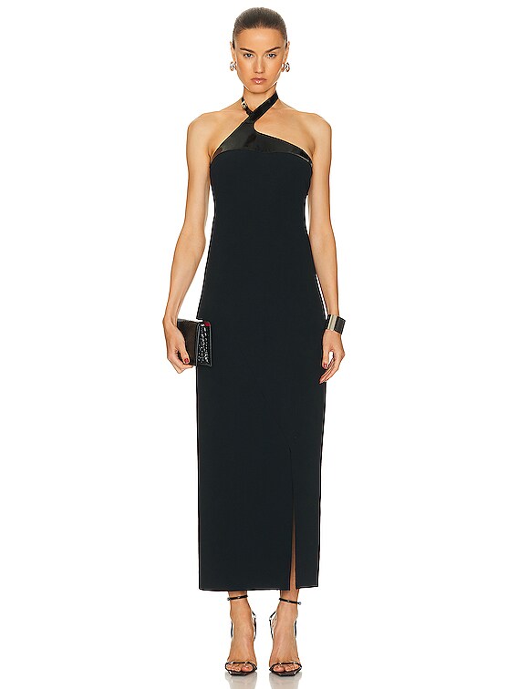 FWRD Renew Gucci Logo Choker Dress in Black | FWRD