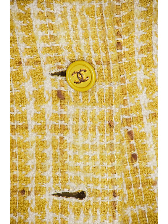 FWRD Renew Chanel 1997 Tweed Jacket & Skirt Set in Yellow | FWRD