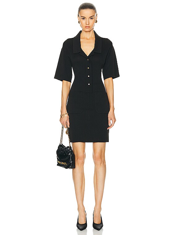 self portrait navy knit dress Self-Portrait - Navy Viscose Knit Midi Dress main image 1
