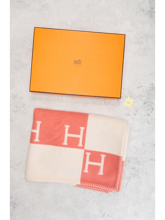 HERMES ブランケット　アヴァロン　ピンク Hermes Pink Baby Avalon blanket– TC