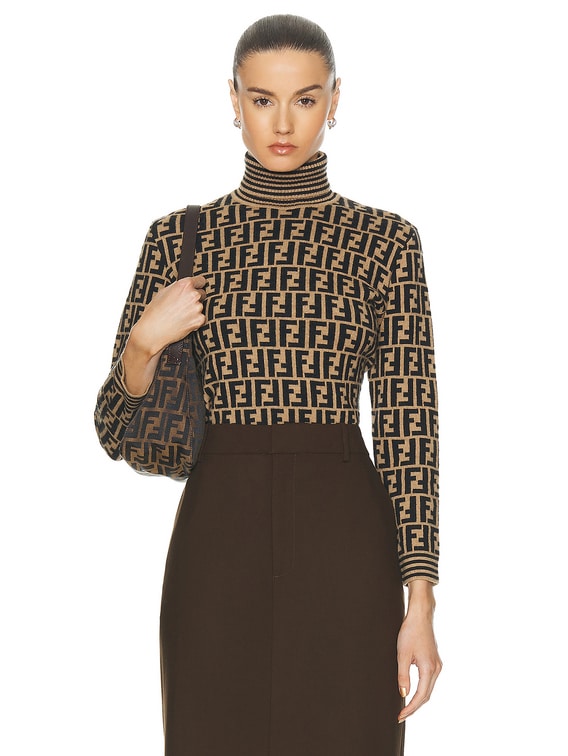 【送料&関税込】Fendi Mesh Sweater Jumper Fabric Black | Fendi