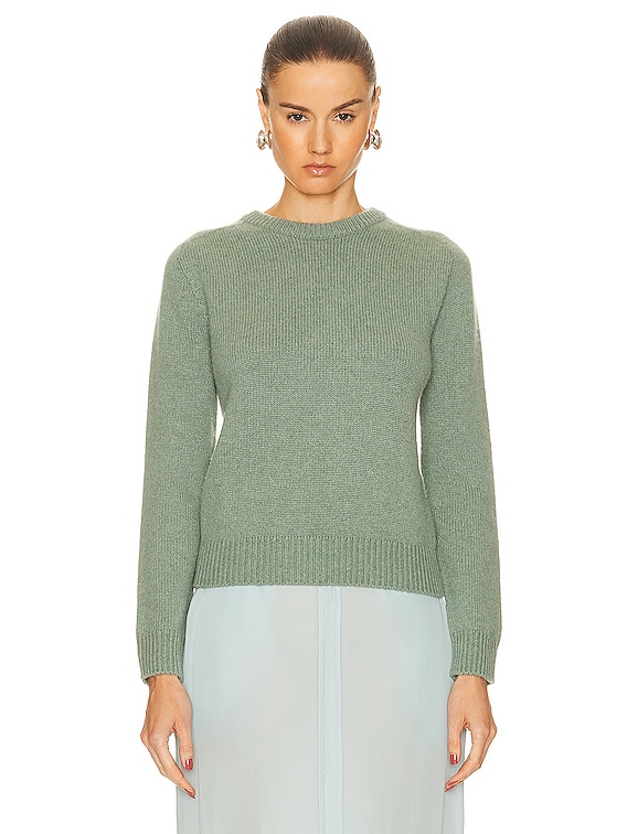 CELINE オリーブグリーン クロップドスウェット FWRD Renew Celine Sweater in Green | FWRD