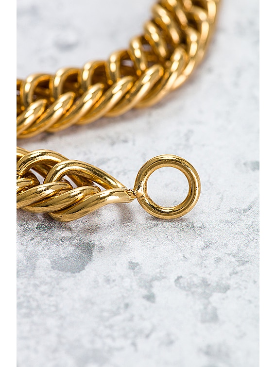 FWRD Renew Chanel Cambon Double Chain Necklace in Gold | FWRD
