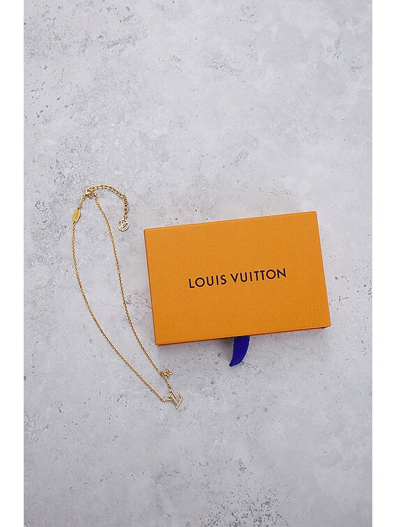 Authenticated Used LOUIS VUITTON Louis Vuitton Collier monogram chain  necklace orange silver black metal 