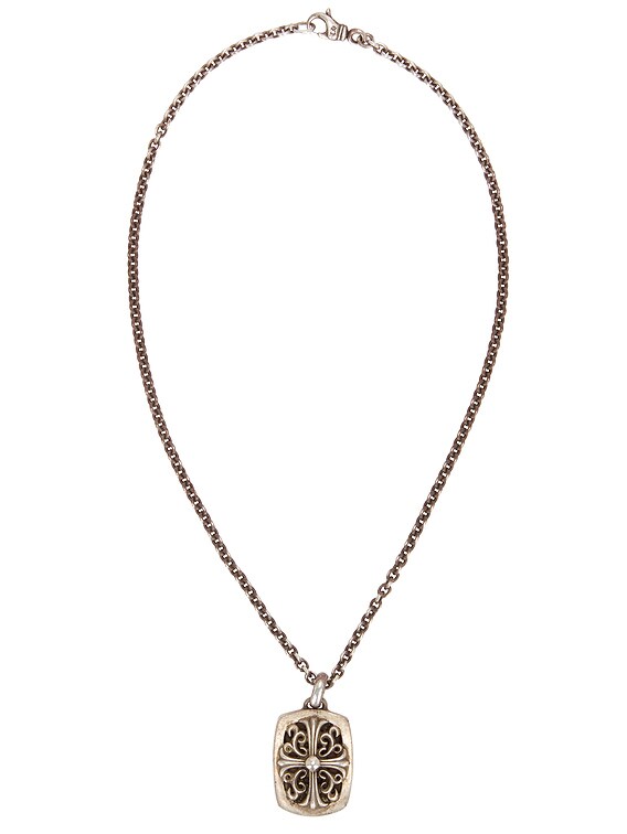 FWRD Renew Chrome Hearts Keeper Pendant Chain Necklace in Silver