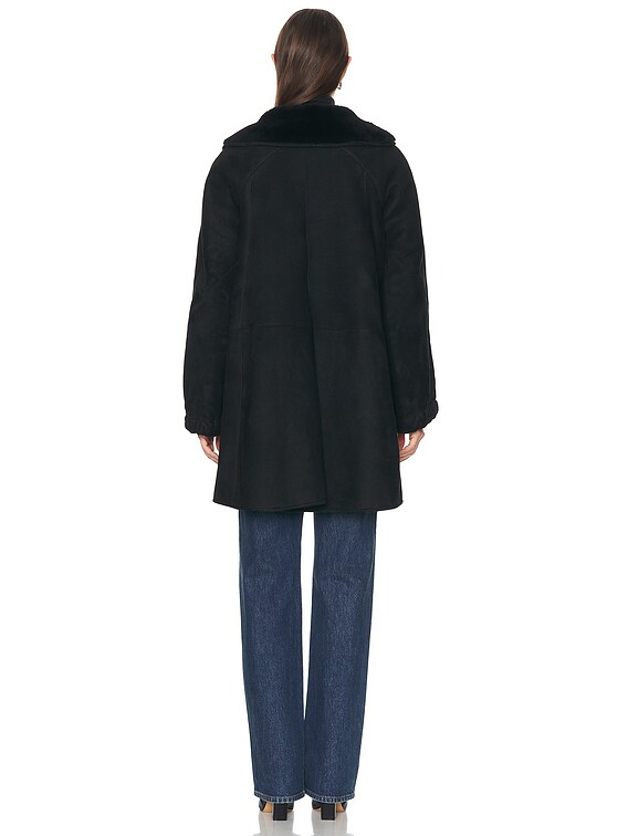 FWRD Renew Fendi Shearling Jacket in Black | FWRD