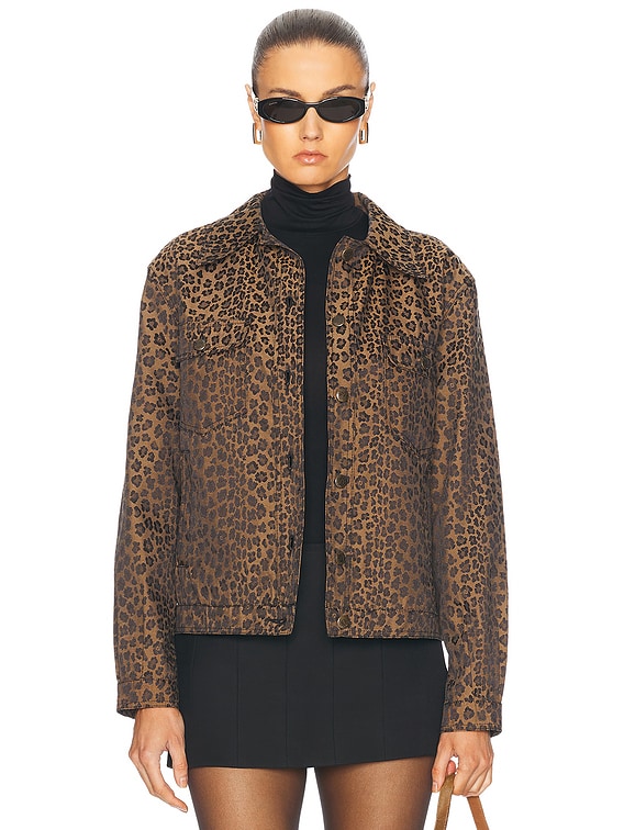 一番の FWRD FWRD | Brown in Jacket Denim Print Leopard Fendi Renew ジャケット・アウター