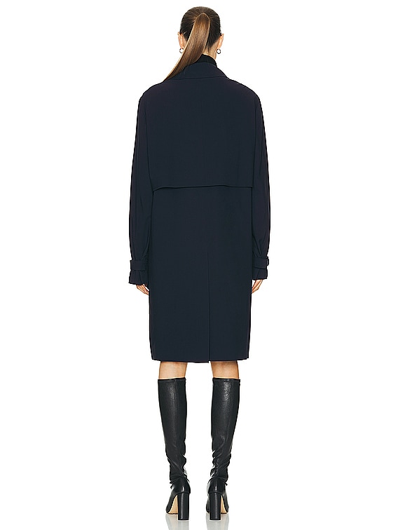 FWRD Renew Louis Vuitton Long Coat in Black | FWRD