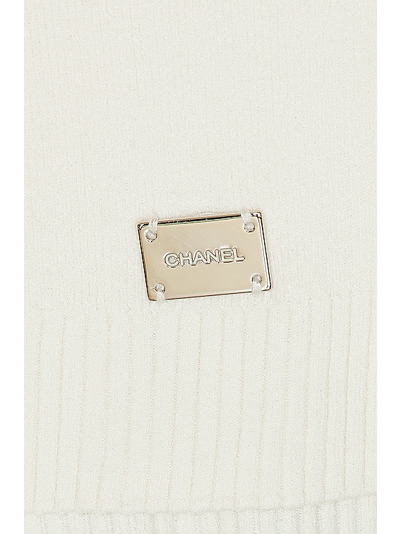 FWRD Renew Chanel Ribbed Tank Top in White | FWRD