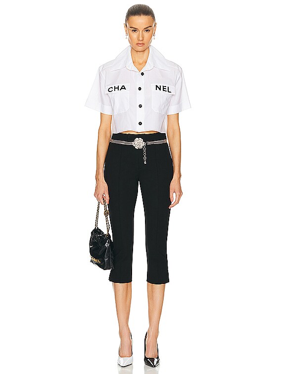 CHANEL】シャネル『ココマーク クロップド 半袖Tシャツ sizeM