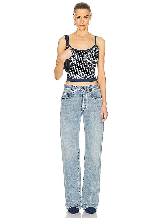 FWRD Renew Dior Trotter Tank Top in Navy | FWRD