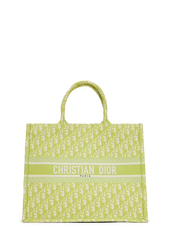 Dior Book Tote - Green Check  Luxury Fashion Clothing and Accessories