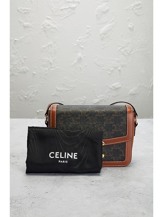 FWRD Renew Celine Teen Bucket Bag in Brown