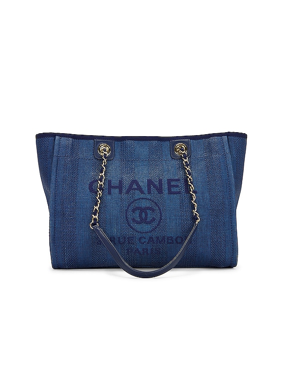 blue chanel deauville tote