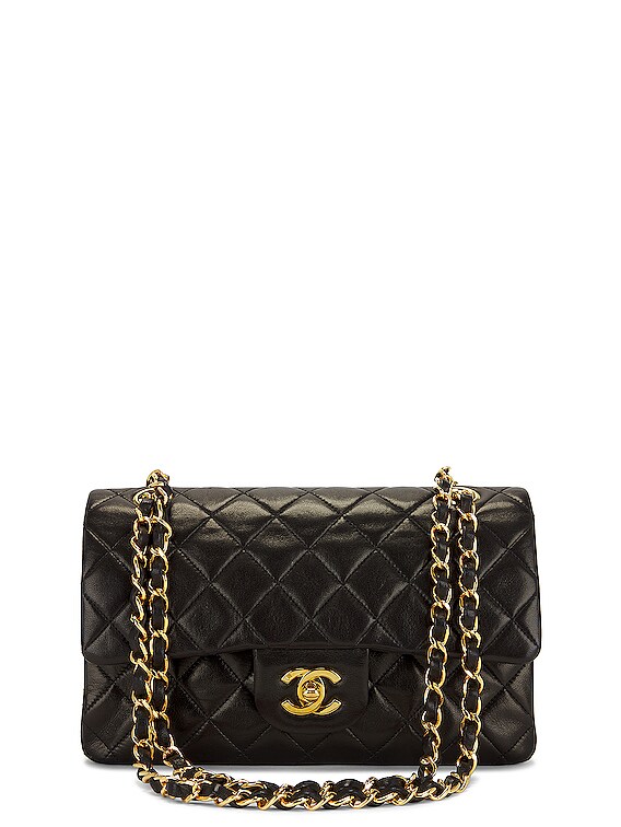 FWRD Renew Chanel Mini Matelasse Caviarskin Shoulder Bag in Black