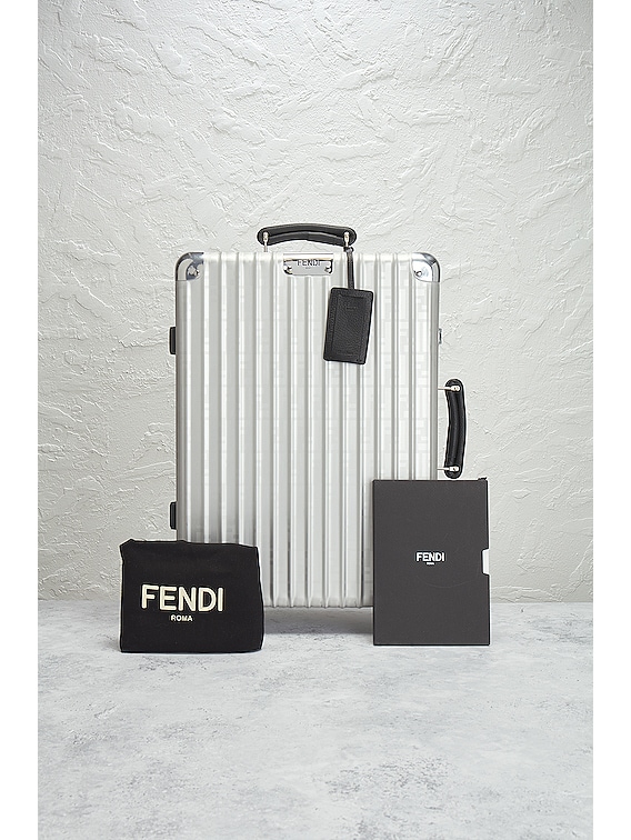FWRD Renew Fendi X Rimowa Cabin Trolley Luggage in Silver | FWRD
