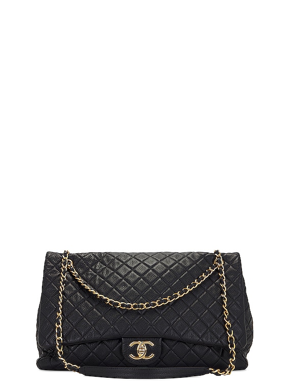 Chanel Aged Calfskin Quilted 2.55 Reissue Black Anniversary Edition 2005 Maxi Flap