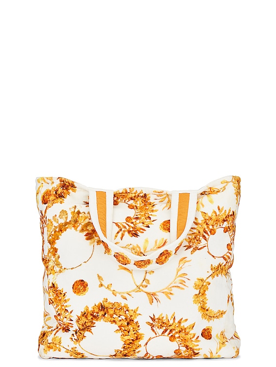 Chanel Coco Printed Terry Beach Tote Bag in Yellow
