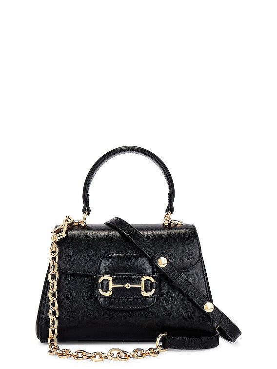 FWRD Renew Gucci Horsebit 1955 Shoulder Bag in Black