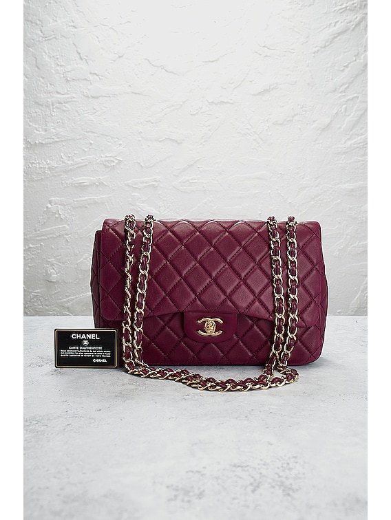 Chanel Jumbo Classic Flap Shoulder Bag in Purple