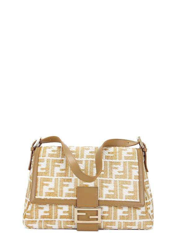 FWRD Renew Fendi Zucca Baguette Shoulder Bag in Brown