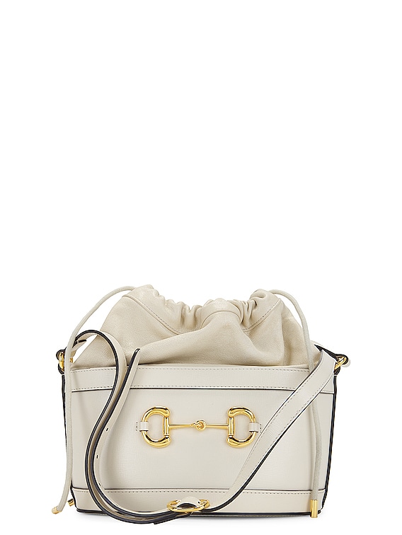 Gucci Horsebit 1955 Bucket Bag in White