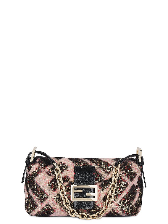 Fendi Sequin FF Chain Shoulder Bag