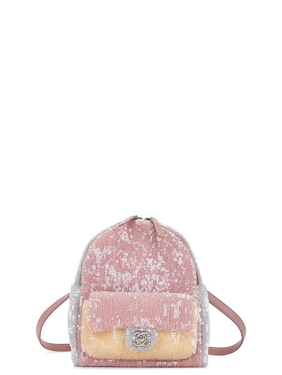 Chanel Sequin Waterfall Backpack in Pink