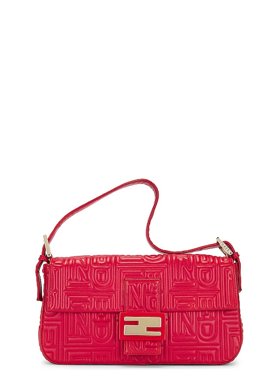 Fendi red shoulder outlet bag