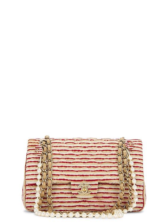 FWRD Renew Chanel Jumbo Quilted Classic Double Flap Chain Shoulder Bag in  Red