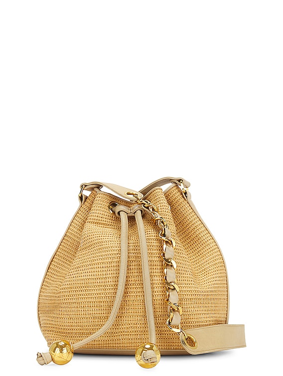 Chanel Raffia CC Bucket Bag