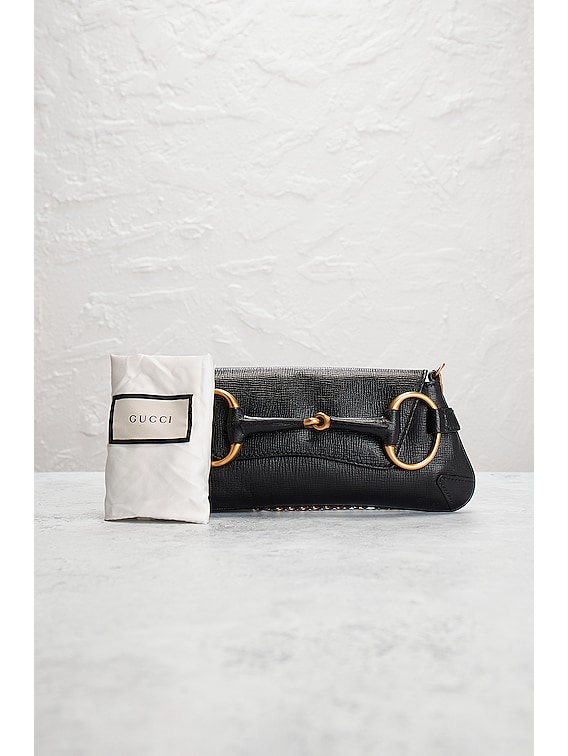 FWRD Renew Gucci Tom Ford Giant Horsebit Shoulder Bag in Black | FWRD FWRD Renew Gucci Tom Ford Giant Horsebit Shoulder Bag in Black | FWRD