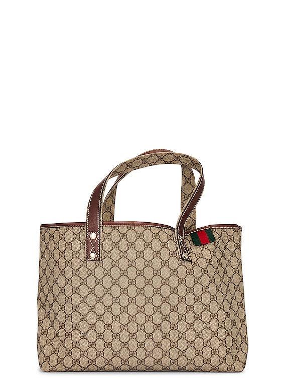 Gucci Monogram Web Gg Canvas Tote Bag