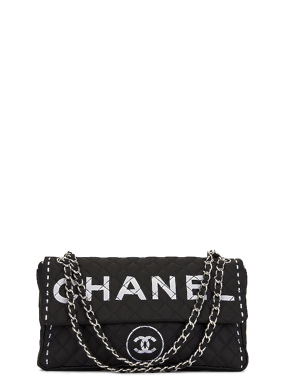 CHANEL 2006 Printed Canvas Flap Shoulder Bag