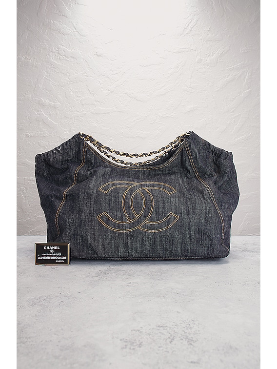 Chanel Coco Cabas Denim Large Hobo Bag in Blue