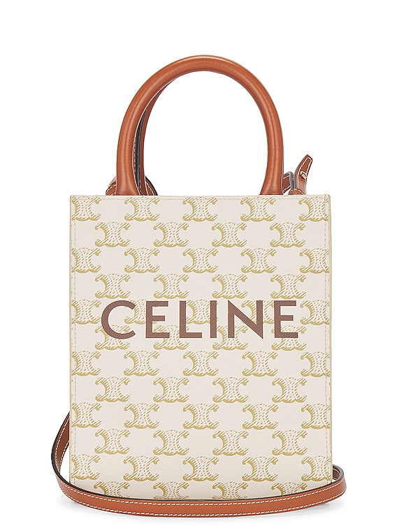 CELINE VERTICAL PHONE POUCH IN TRIOMPHE CANVAS