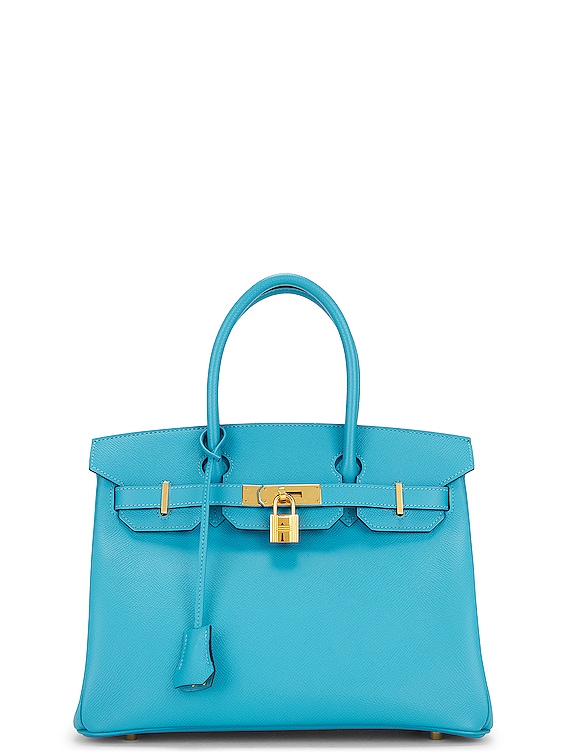 FWRD Renew Hermes Birkin 30cm Handbag in Bleu De Nord
