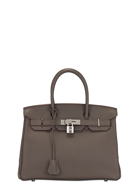 Hermes Togo Birkin 30 Handbag in Grey