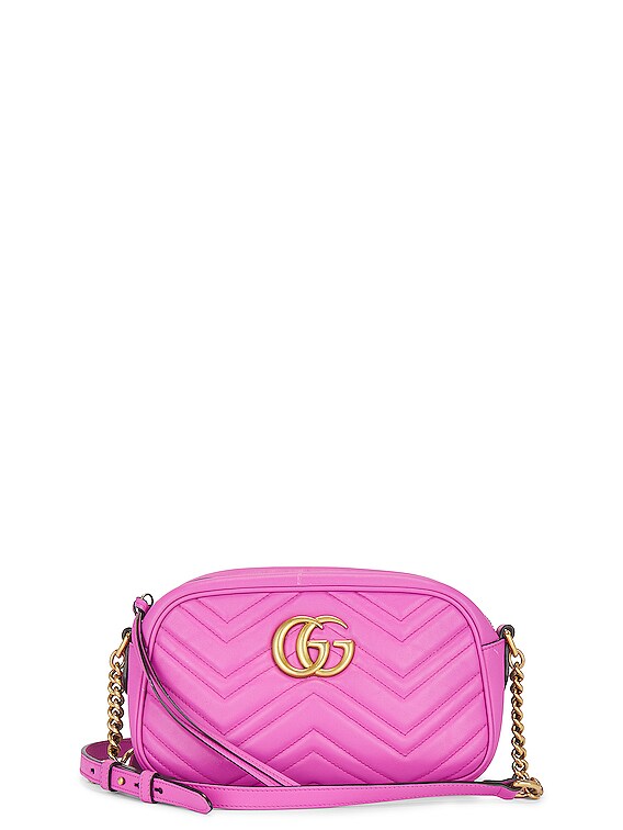 FWRD Renew Gucci GG Marmont Shoulder Bag in Pink | FWRD