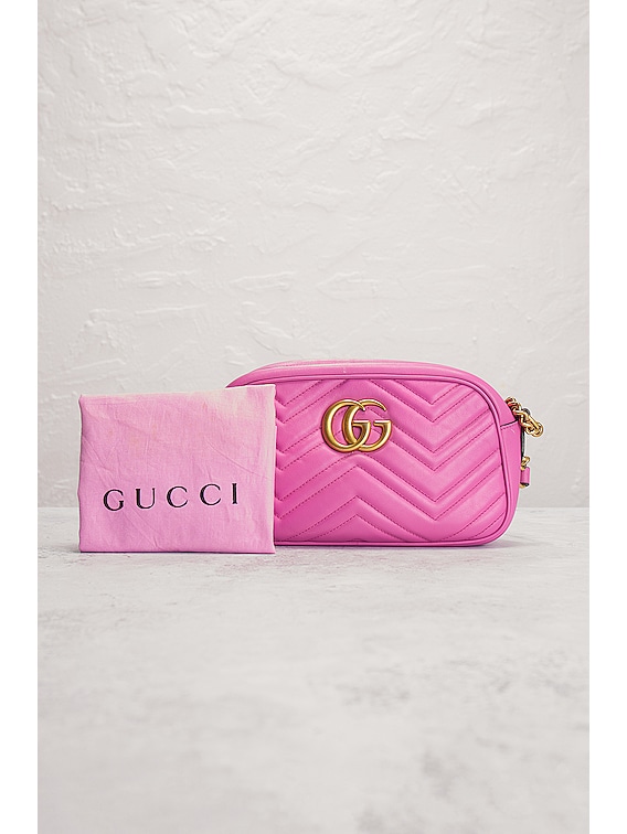 FWRD Renew Gucci GG Marmont Shoulder Bag in Pink | FWRD