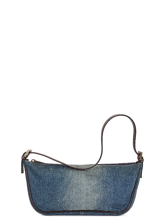 FWRD Renew Fendi Denim Pochette Accessories Shoulder Bag in Blue
