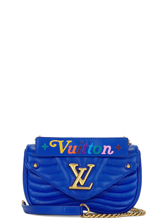 FWRD Renew Louis Vuitton New Wave Chain Shoulder Bag in Blue