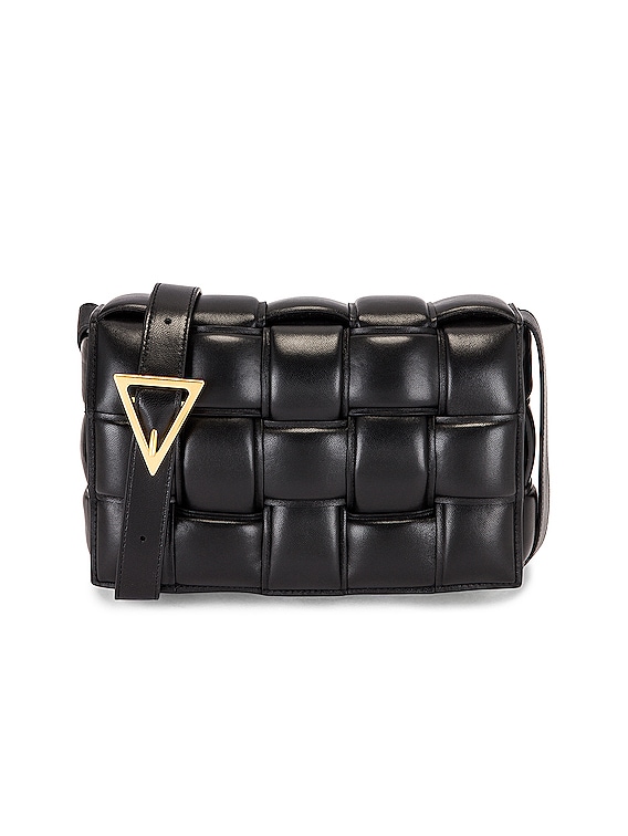 Bottega Veneta Padded Cassette Bag Black Gold