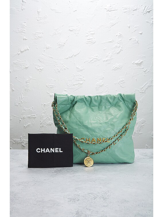 FWRD Renew Chanel Chain Buckle Bag in Mint FWRD